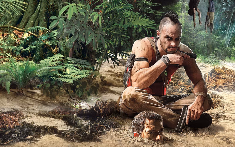 Far Cry 3, Vaas Montenegro, Far Cry 3 villain, Ubisoft key art, Rook Islands, Far Cry 3 wallpaper